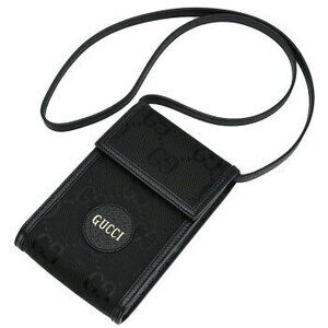 Gucci leather black Off Shoulder Grid canvas the Bag GG